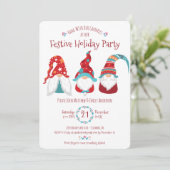 格言クリスマスホリデーパーティキュートおもしろいフェスティバル 招待状 (スタンド正面)