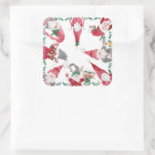 格言クリスマスホリデーレッドグレーキュートウォーター色 スクエアシール (バッグ)