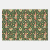 格言クリスマスラブパターン ラッピングペーパーシート (正面3)
