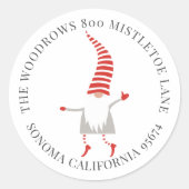 格言クリスマス差出人住所封筒用シール ラウンドシール (正面)