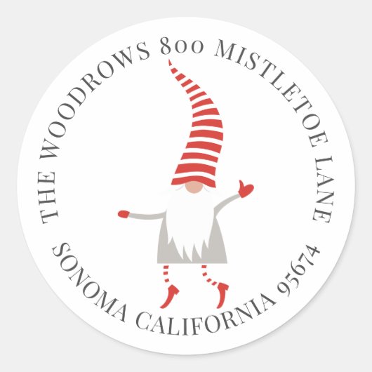 格言クリスマス差出人住所封筒用シール ラウンドシール (正面)