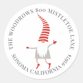 格言クリスマス差出人住所封筒用シール ラウンドシール