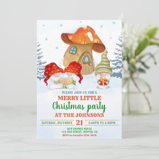 格言クリスマス招待クリスマスパーティー招待状 招待状 (スタンド正面)