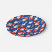 格言クリスマス·ブルー·レッド·ノルディモダンック ペーパープレート (アングル)