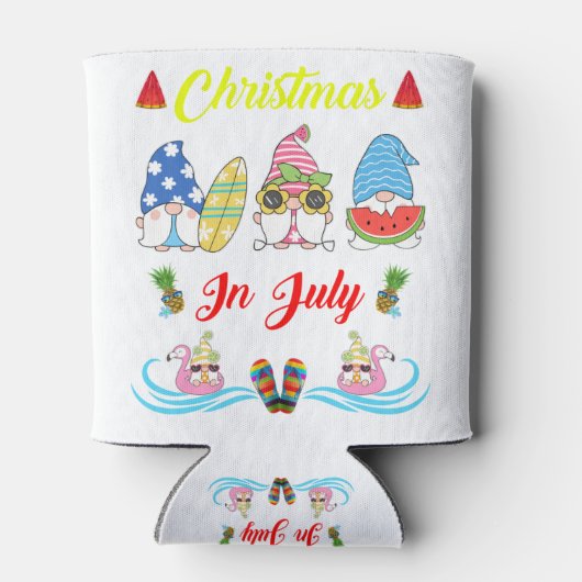 格言クリスマス（7月の夏） 缶クーラー (裏面)