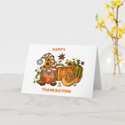 **格言クールは感謝祭を言う** カード (黄色い花)