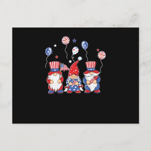 格言グノミー独立記念日7月4日 ポストカード (正面)