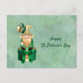 格言グリーン金ゴールドパッケージSt patricks day シーズンポストカード (正面)