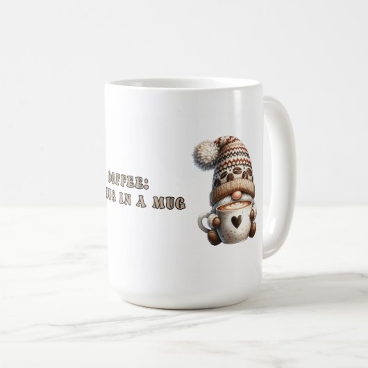 格言コーヒーAハグをマグカップに コーヒーマグカップ (正面右)