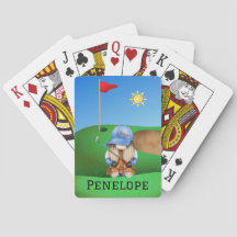 格言ゴルフモノグラムクラシックトランプ