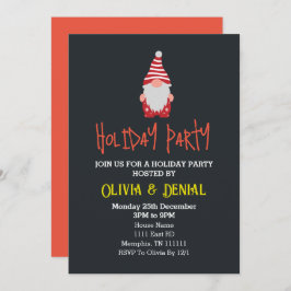 格言サンタクリスマスホリデーパーティー招待状 シーズンカード