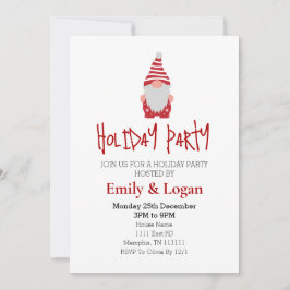 格言サンタクリスマスホリデーパーティー招待状 シーズンカード