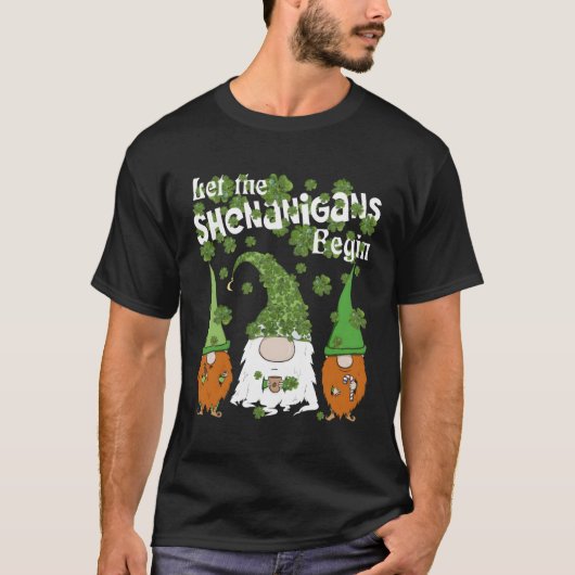 格言シャムロックレットシェナニガンズSt patricks開始 Tシャツ (正面)