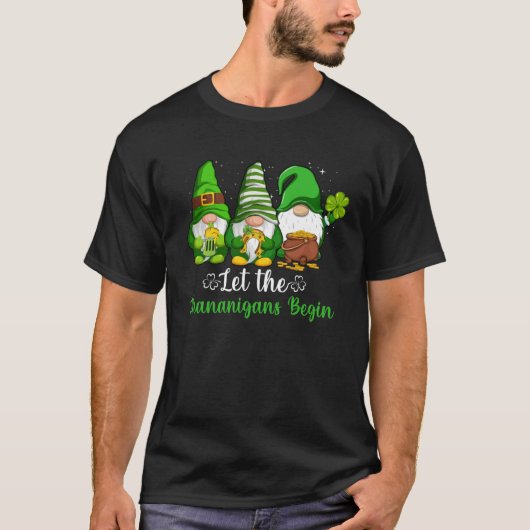 格言シャムロックレットシェナニガンズSt patricksD開始 Tシャツ (正面)
