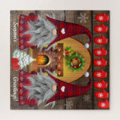 格言シーズンの挨拶の暖炉クリスマス ジグソーパズル (横)