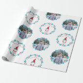 格言スウィート格言かわいいフローラリースカスタム写真 ラッピングペーパー (アンロールド)