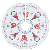 格言スウィート格言カウモダンィーシンプル小妖精や小人 ブラッシュドポリエステルツリースカート (正面)