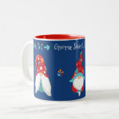 格言スウィート格言カウモダンイシンプルホリデーネイビー ツートーンマグカップ (正面左)