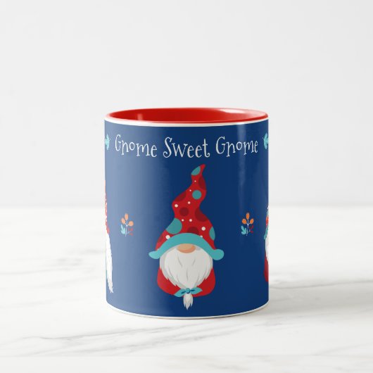 格言スウィート格言カウモダンイシンプルホリデーネイビー ツートーンマグカップ (中央)