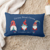 格言スウィート格言キュートおもしろいモダンホリデー小妖精や小人ブルー ランバークッション (ブランケット)