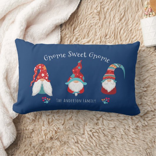 格言スウィート格言キュートおもしろいモダンホリデー小妖精や小人ブルー ランバークッション (ブランケット)