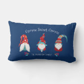 格言スウィート格言キュートおもしろいモダンホリデー小妖精や小人ブルー ランバークッション (裏面)