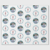 格言スウィート格言フローラリースかわいいカスタム写真 ラッピングペーパー (フラット)