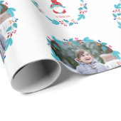 格言スウィート格言フローラリースかわいいカスタム写真 ラッピングペーパー (ロールコーナー)