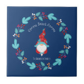 格言スウィート格言ブルーモダン小妖精や小人フローラリース タイル (正面)