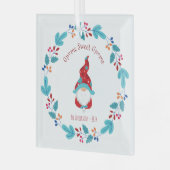 格言スウィート格言小妖精や小人フローラリースお洒落おもしろい ガラスオーナメント (正面左)