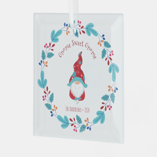 格言スウィート格言小妖精や小人フローラリースお洒落おもしろい ガラスオーナメント (正面左)