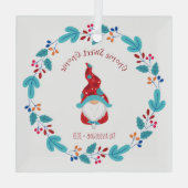 格言スウィート格言小妖精や小人フローラリースお洒落おもしろい ガラスオーナメント (裏面)