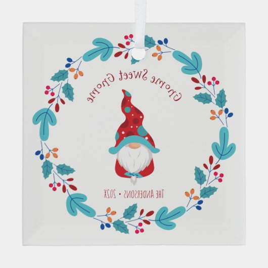 格言スウィート格言小妖精や小人フローラリースお洒落おもしろい ガラスオーナメント (裏面)