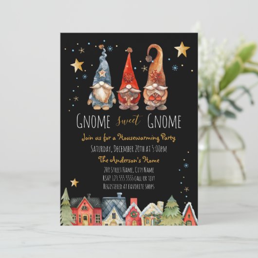 格言スウィート格言引っ越し祝いパーティーパーティー 招待状 (スタンド正面)