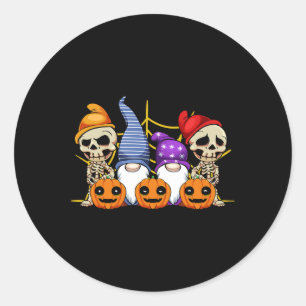 格言スケルトン怠惰ハロウィンコスチュームかわいいカボチャ ラウンドシール