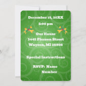 格言ストッキングホリー離れズキャンディカネスクリスマス 招待状 (裏面)