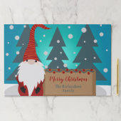 格言スノーウィーウィンターシーンクリスマス紙ランチョンマット ペーパーパッド (インサイチュ)