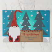 格言スノーウィーウィンターシーンクリスマス紙ランチョンマット ペーパーパッド (正面)