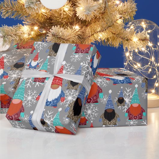 格言スノーフレークイラストクリスマスパターン ラッピングペーパー (クリスマス)