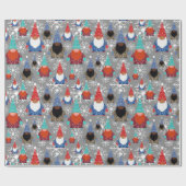 格言スノーフレークイラストクリスマスパターン ラッピングペーパー (フラット)