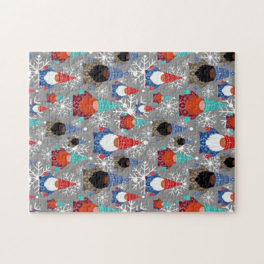 格言スノーフレークイラストレーションクリスマスパターン ジグソーパズル (横)