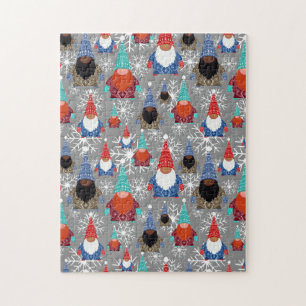 格言スノーフレークイラストレーションクリスマスパターン ジグソーパズル