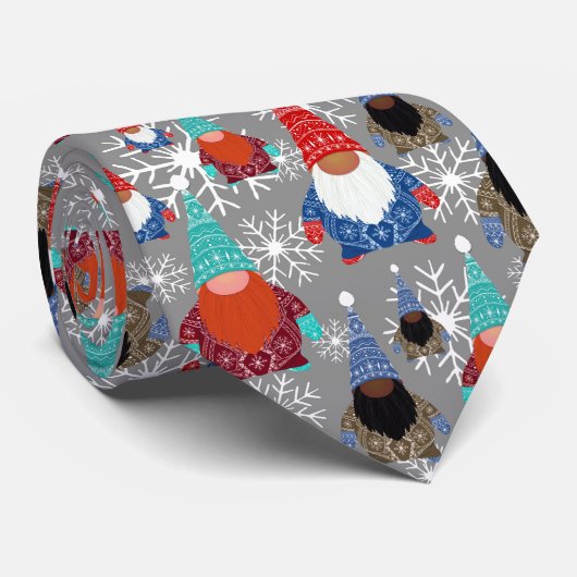 格言スノーフレークイラストレーションクリスマスパターン ネクタイ (ロール)