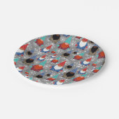 格言スノーフレークイラストレーションクリスマスパターン ペーパープレート (アングル)