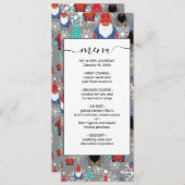 格言スノーフレークイラストレーションクリスマスパターン メニュー (正面/裏面)