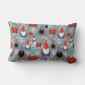 格言スノーフレークイラストレーションクリスマスパターン ランバークッション (裏面)