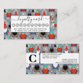 格言スノーフレークイラストレーションクリスマスパターン ロイヤリティカード (正面/裏面)