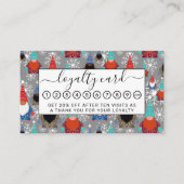 格言スノーフレークイラストレーションクリスマスパターン ロイヤリティカード (正面)