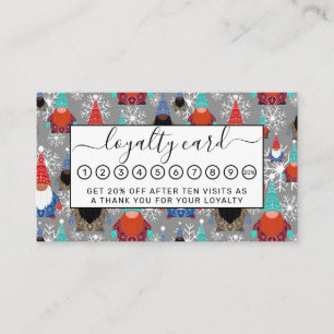 格言スノーフレークイラストレーションクリスマスパターン ロイヤリティカード