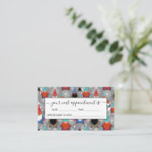 格言スノーフレークイラストレーションクリスマスパターン 予約カード (スタンド正面)